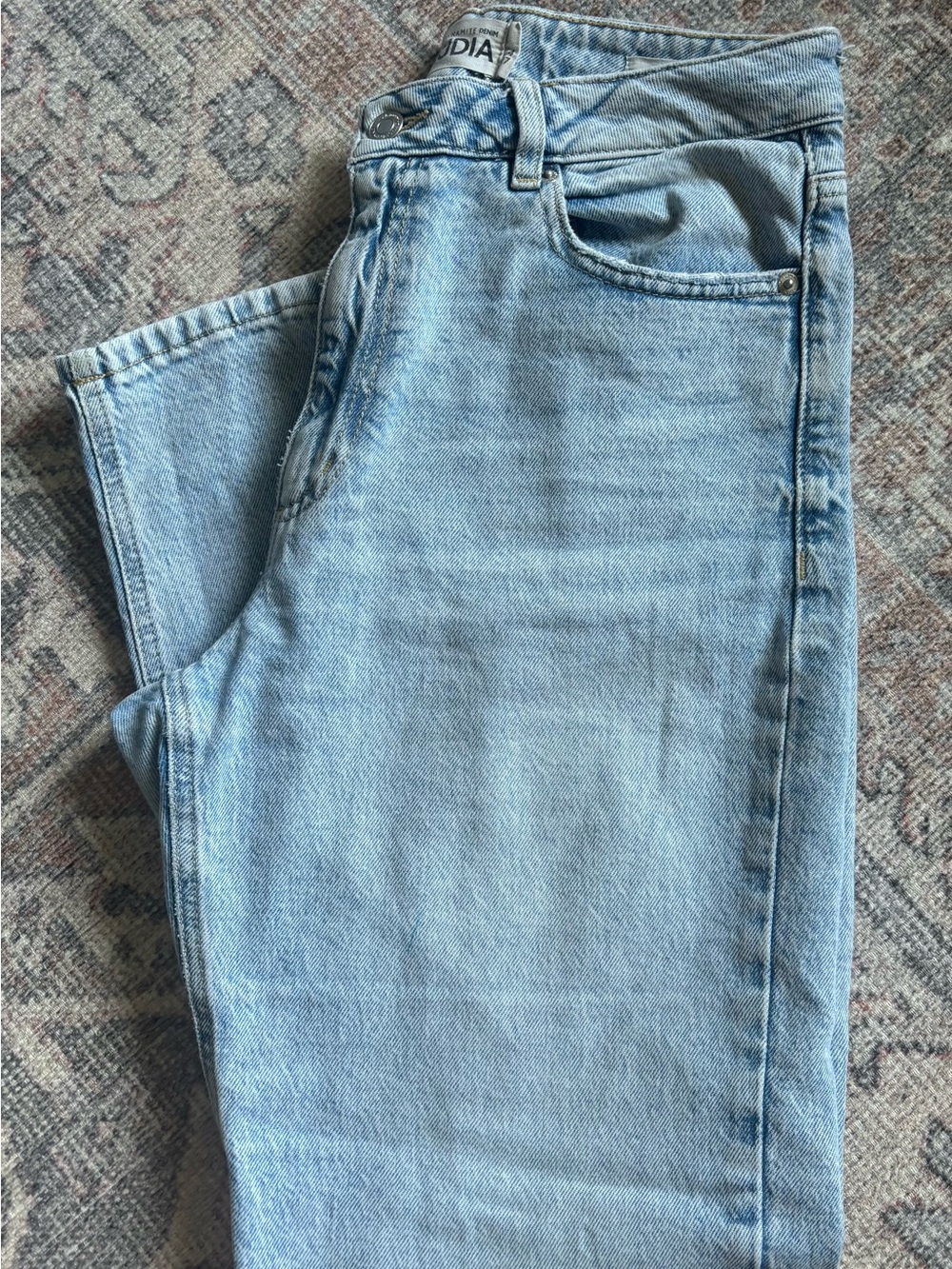 Dynamite Slim Straight “Mom” Light Blue Women's Jeans (Claudia)